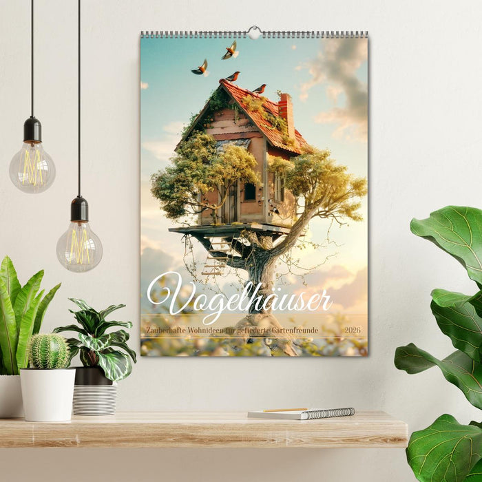 Vogelhäuser Zauberhafte Wohnideen für gefiederte Freunde (CALVENDO Wandkalender 2026)