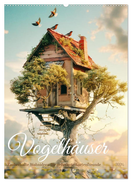 Vogelhäuser Zauberhafte Wohnideen für gefiederte Freunde (CALVENDO Wandkalender 2026)