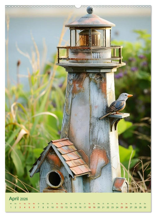 Vogelhäuser Zauberhafte Wohnideen für gefiederte Freunde (CALVENDO Wandkalender 2026)
