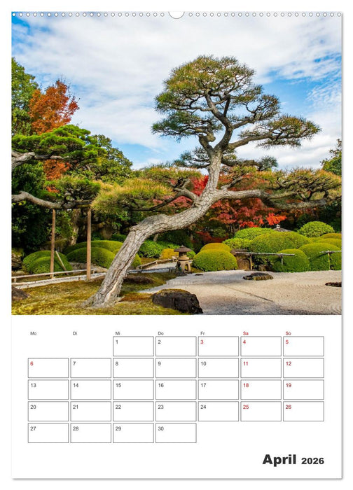 Herbst im japanischen Garten (CALVENDO Premium Wandkalender 2026)