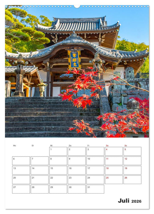 Herbst im japanischen Garten (CALVENDO Premium Wandkalender 2026)