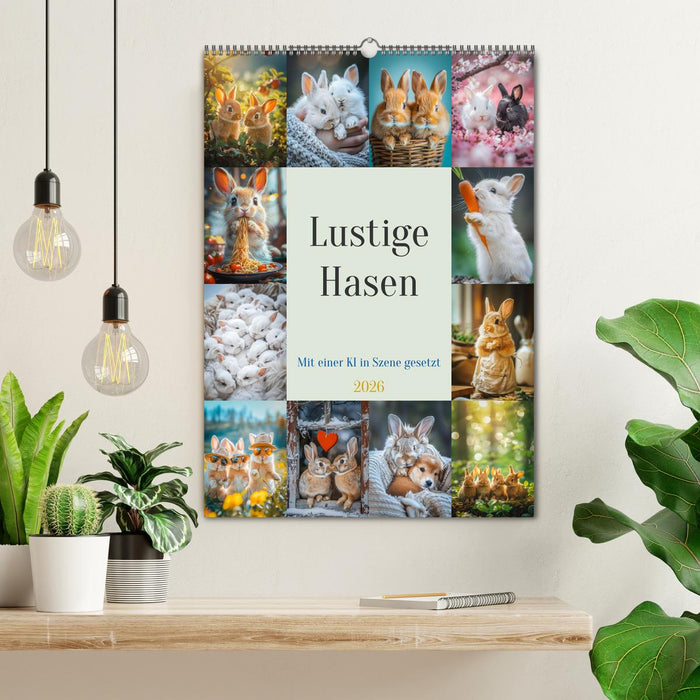 Lustige Hasen (CALVENDO Wandkalender 2026)