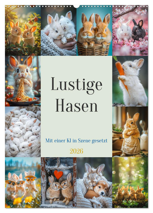 Lustige Hasen (CALVENDO Wandkalender 2026)