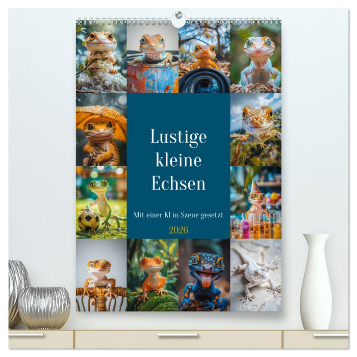 Lustige kleine Echsen (CALVENDO Premium Wandkalender 2026)