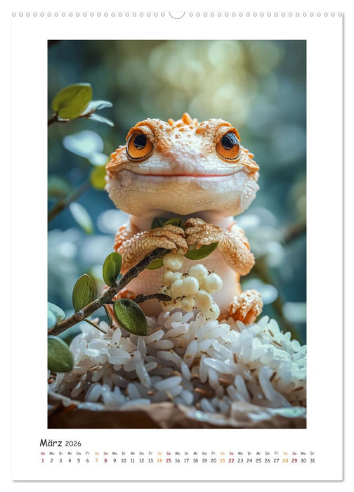 Lustige kleine Echsen (CALVENDO Premium Wandkalender 2026)