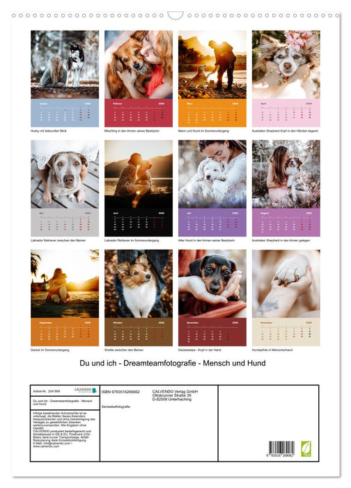 Du und ich - Dreamteamfotografie - Mensch und Hund (CALVENDO Wandkalender 2026)