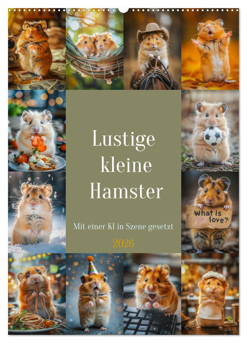 Lustige kleine Hamster (CALVENDO Wandkalender 2026)