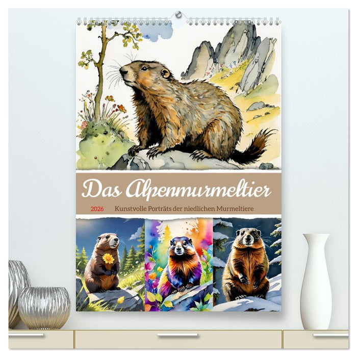 Das Alpenmurmeltier (CALVENDO Premium Wandkalender 2026)