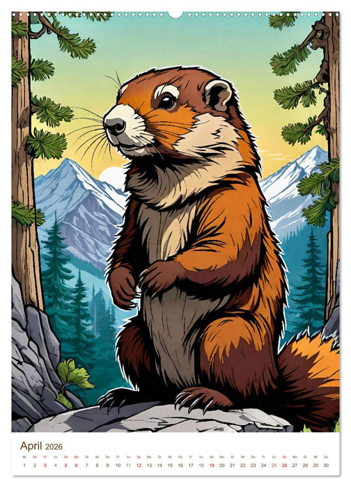 Das Alpenmurmeltier (CALVENDO Premium Wandkalender 2026)