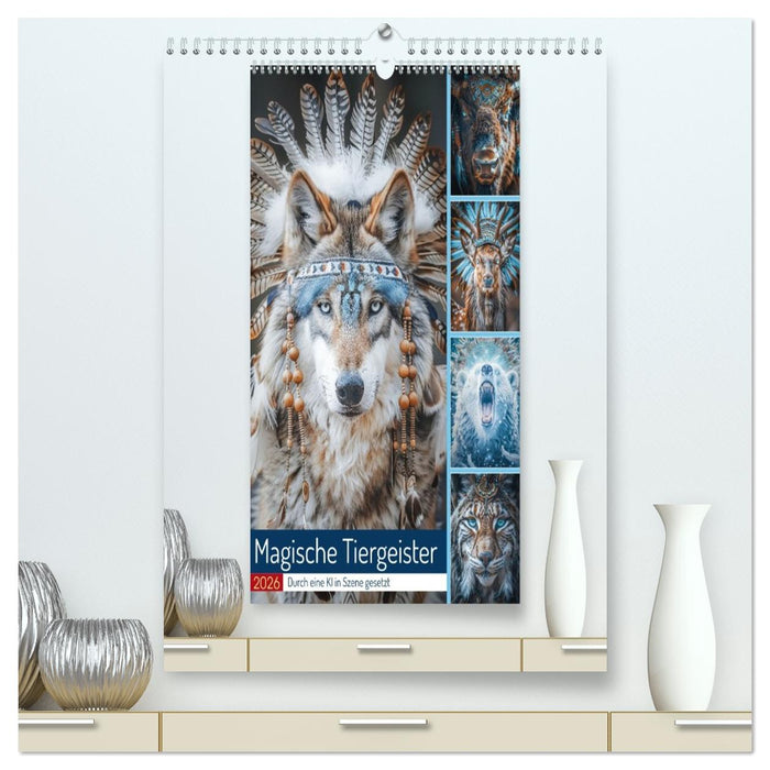 Magische Tiergeister (CALVENDO Premium Wandkalender 2026)