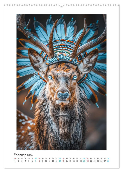 Magische Tiergeister (CALVENDO Premium Wandkalender 2026)