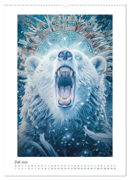 Magische Tiergeister (CALVENDO Premium Wandkalender 2026)