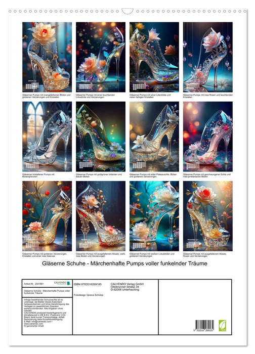 Gläserne Schuhe - Märchenhafte Pumps voller funkelnder Träume (CALVENDO Wandkalender 2026)