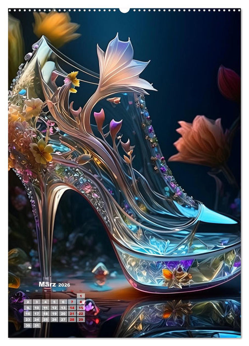 Gläserne Schuhe - Märchenhafte Pumps voller funkelnder Träume (CALVENDO Wandkalender 2026)