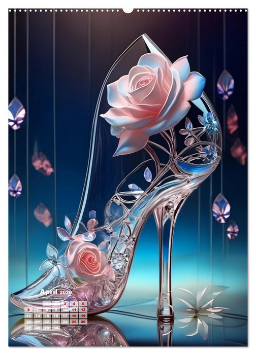 Gläserne Schuhe - Märchenhafte Pumps voller funkelnder Träume (CALVENDO Wandkalender 2026)