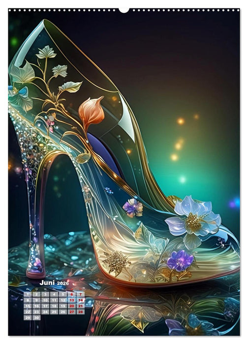 Gläserne Schuhe - Märchenhafte Pumps voller funkelnder Träume (CALVENDO Wandkalender 2026)