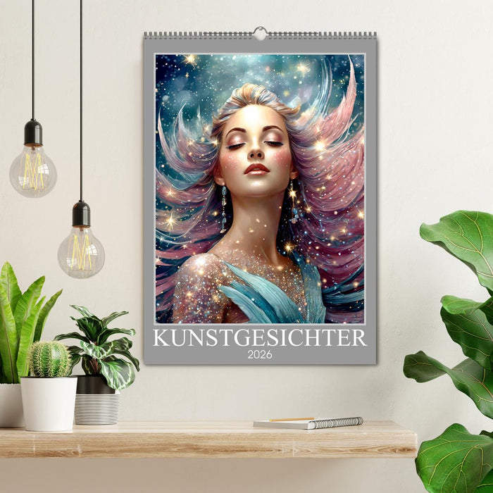 Kunstgesichter (CALVENDO Wandkalender 2026)