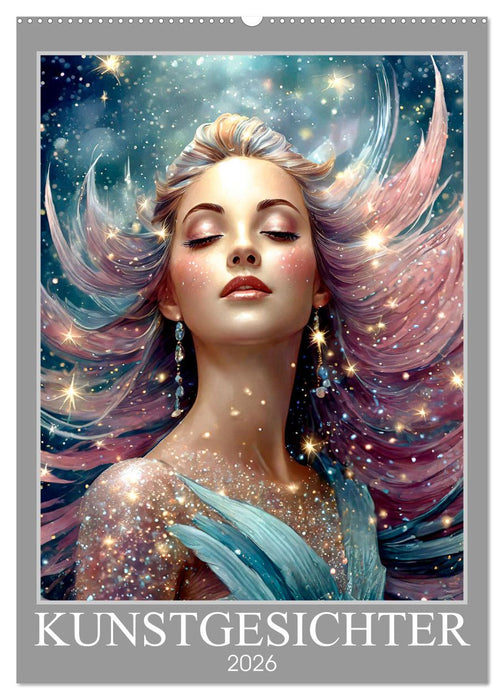 Kunstgesichter (CALVENDO Wandkalender 2026)