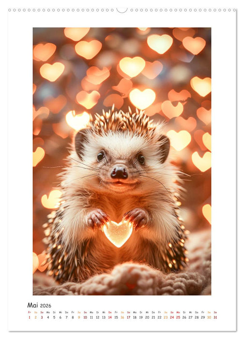 Lustige kleine Igel (CALVENDO Premium Wandkalender 2026)