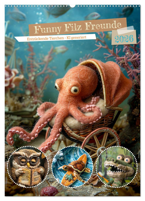 Funny Filz Freunde (CALVENDO Wandkalender 2026)