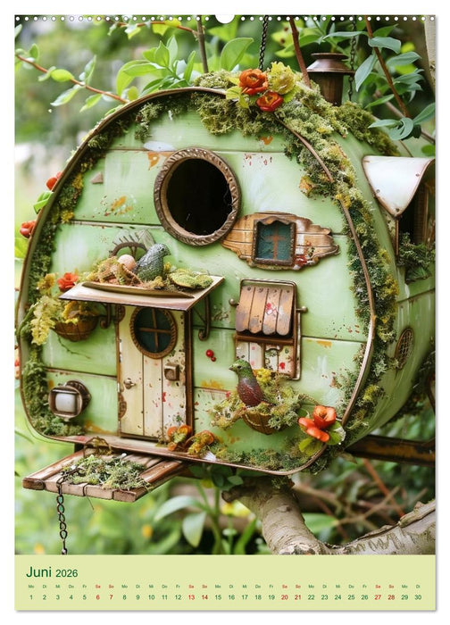 Vogelhäuser Zauberhafte Wohnideen für gefiederte Freunde (CALVENDO Premium Wandkalender 2026)