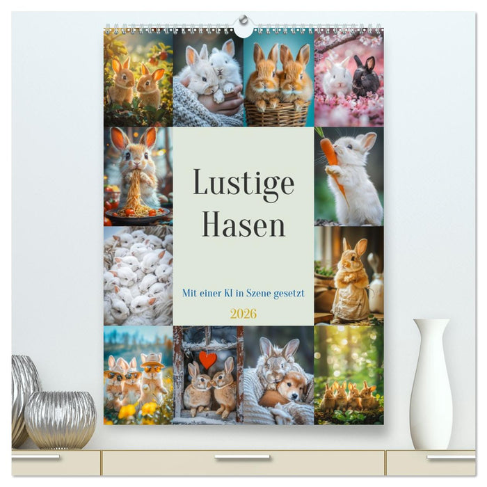 Lustige Hasen (CALVENDO Premium Wandkalender 2026)