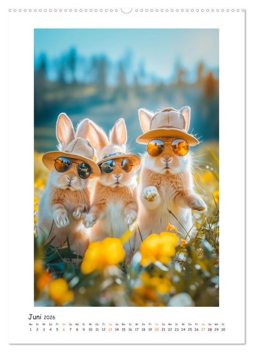 Lustige Hasen (CALVENDO Premium Wandkalender 2026)