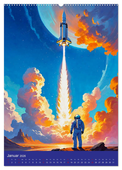 Astronauten. Auf Entdeckungsreise in fremde Galaxien (CALVENDO Wandkalender 2026)