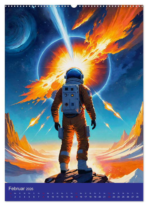 Astronauten. Auf Entdeckungsreise in fremde Galaxien (CALVENDO Wandkalender 2026)