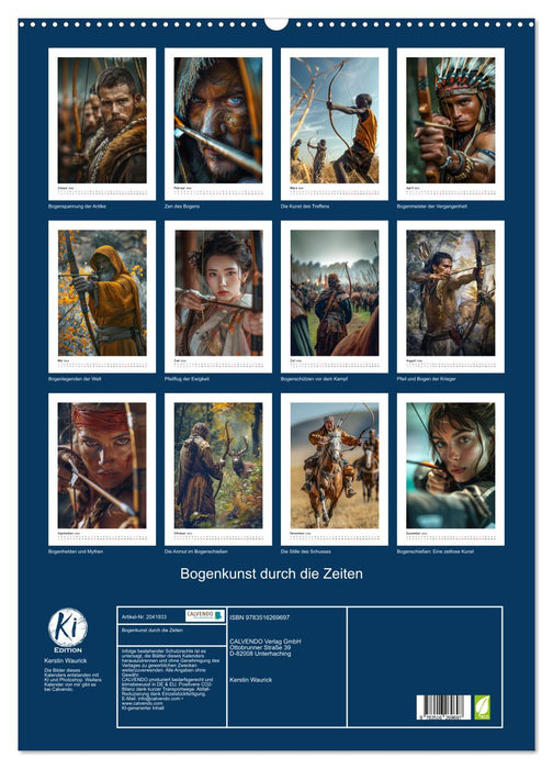Bogenkunst durch die Zeiten (CALVENDO Wandkalender 2026)