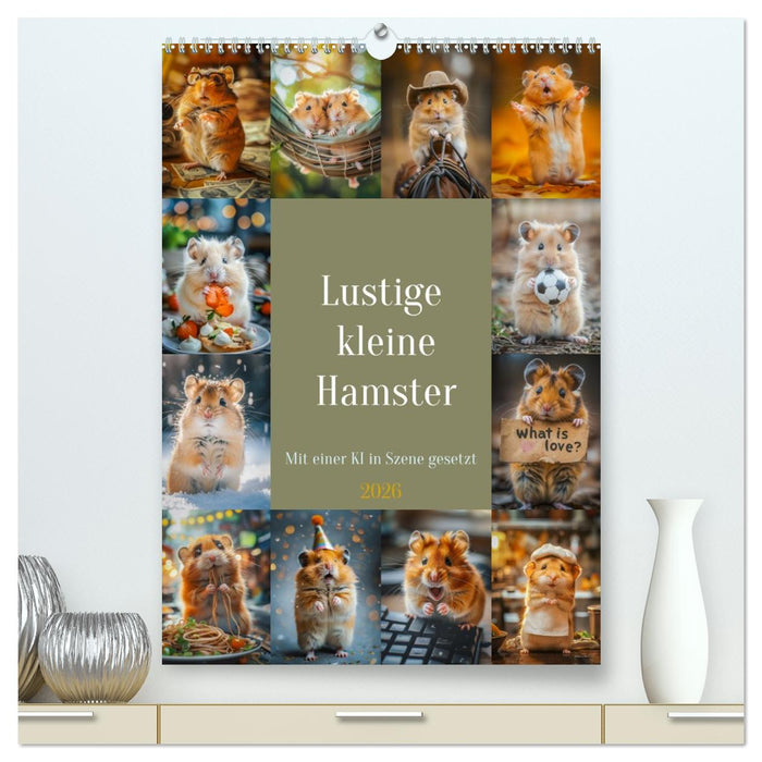 Lustige kleine Hamster (CALVENDO Premium Wandkalender 2026)