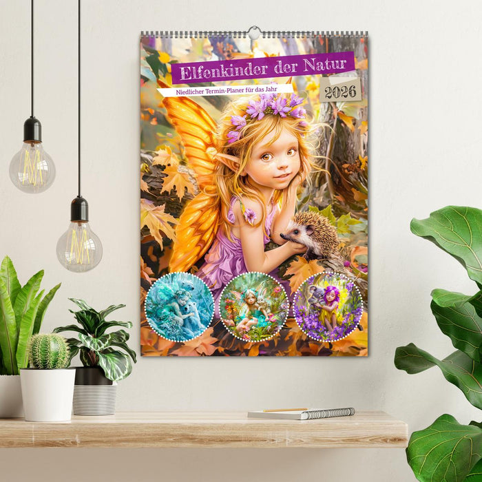 Elfenkinder der Natur - Niedlicher Termin-Planer für das Jahr (CALVENDO Wandkalender 2026)