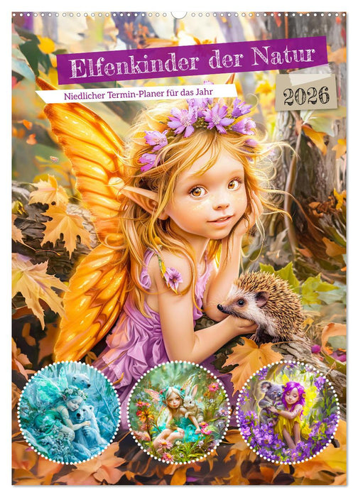 Elfenkinder der Natur - Niedlicher Termin-Planer für das Jahr (CALVENDO Wandkalender 2026)