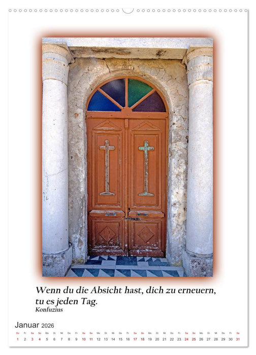 Türen mit Philosophischen Gedanken (CALVENDO Premium Wandkalender 2026)
