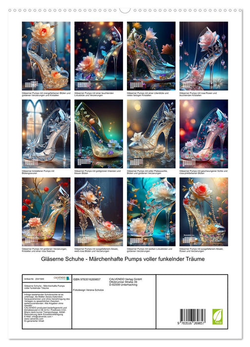 Gläserne Schuhe - Märchenhafte Pumps voller funkelnder Träume (CALVENDO Premium Wandkalender 2026)