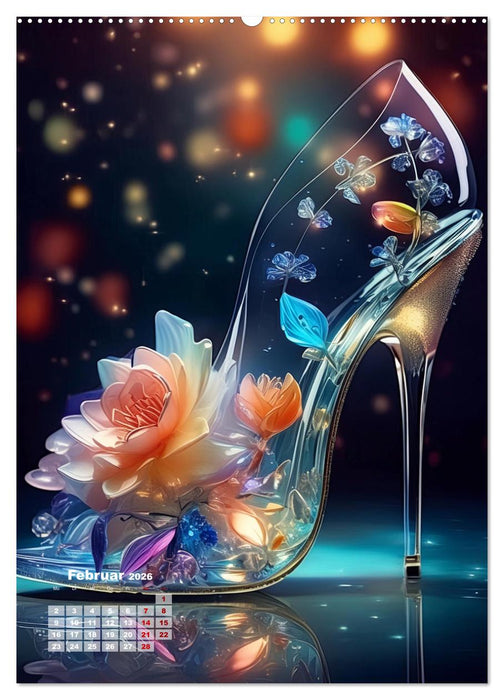 Gläserne Schuhe - Märchenhafte Pumps voller funkelnder Träume (CALVENDO Premium Wandkalender 2026)