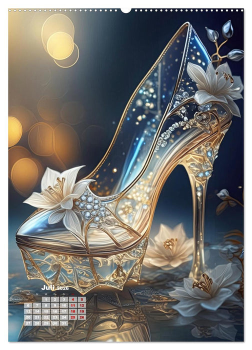 Gläserne Schuhe - Märchenhafte Pumps voller funkelnder Träume (CALVENDO Premium Wandkalender 2026)