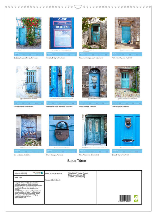 Blaue Türen (CALVENDO Wandkalender 2026)