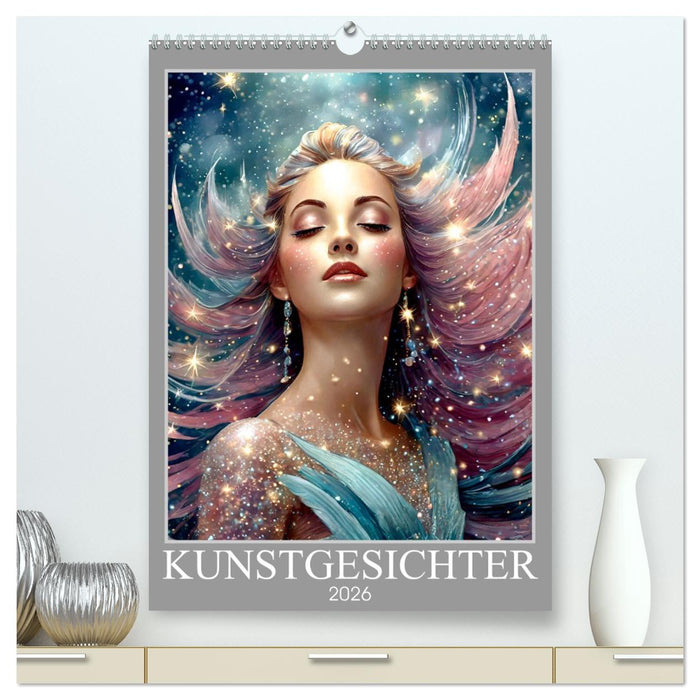 Kunstgesichter (CALVENDO Premium Wandkalender 2026)