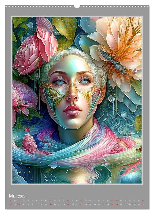 Kunstgesichter (CALVENDO Premium Wandkalender 2026)