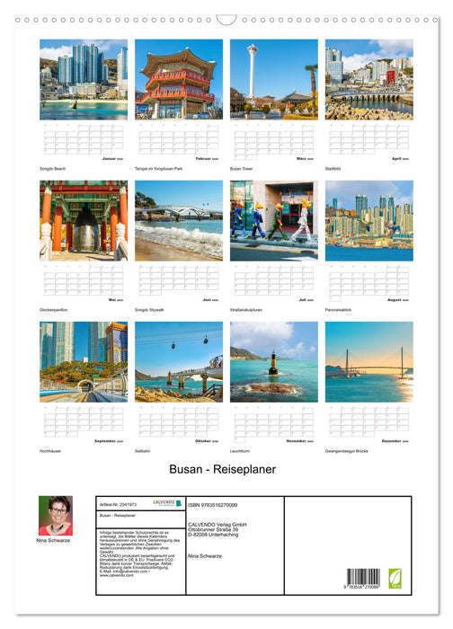 Busan - Reiseplaner (CALVENDO Wandkalender 2026)