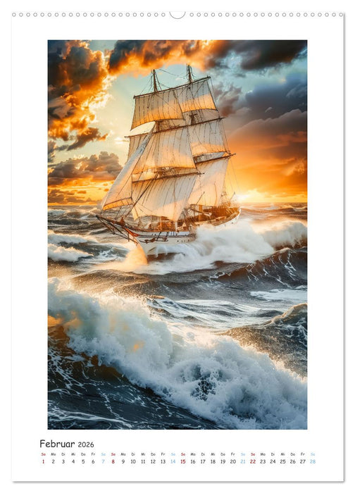 Segelnde Schönheit (CALVENDO Wandkalender 2026)