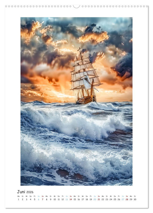 Segelnde Schönheit (CALVENDO Wandkalender 2026)