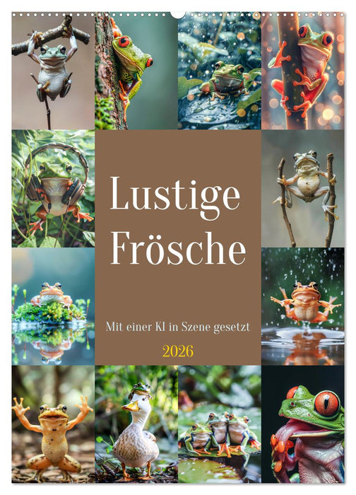 Lustige Frösche (CALVENDO Wandkalender 2026)