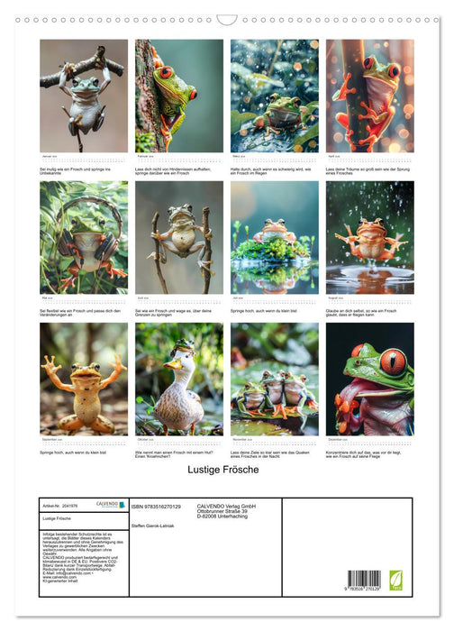 Lustige Frösche (CALVENDO Wandkalender 2026)