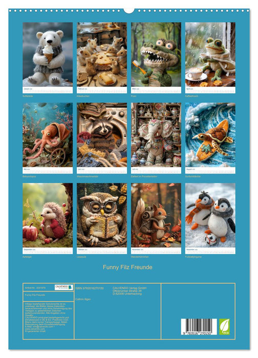 Funny Filz Freunde (CALVENDO Premium Wandkalender 2026)