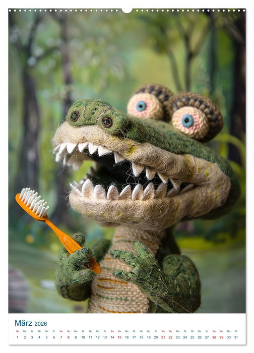 Funny Filz Freunde (CALVENDO Premium Wandkalender 2026)