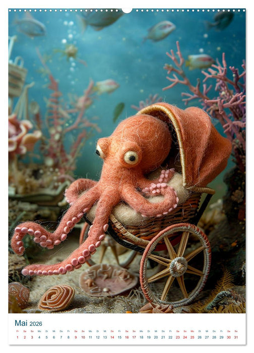 Funny Filz Freunde (CALVENDO Premium Wandkalender 2026)