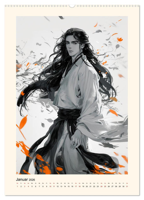 Gentle Anime Warriors (CALVENDO Premium Wandkalender 2026)