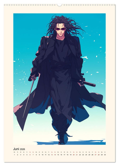 Gentle Anime Warriors (CALVENDO Premium Wandkalender 2026)